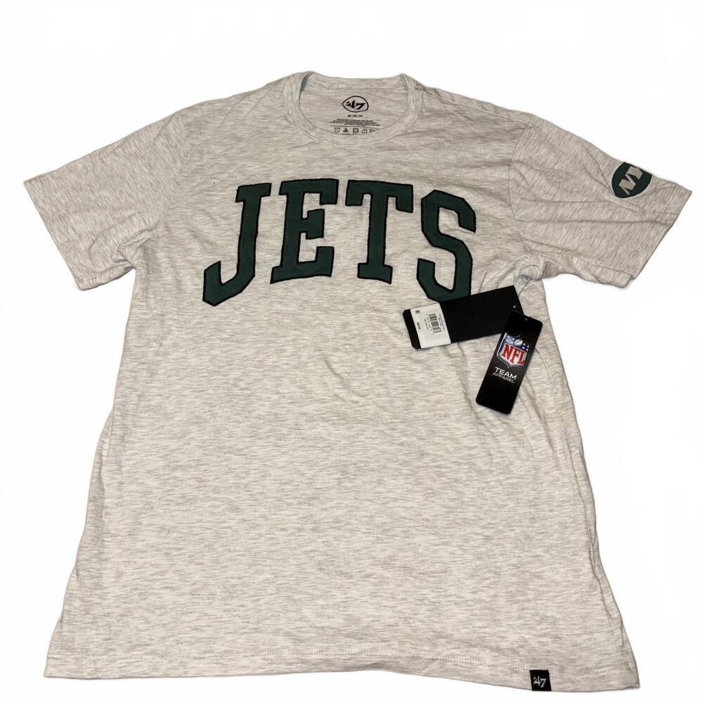 New New York Jets $50 Embroidered NFL Team Apparel TShirt Heather Gray Men’s M
